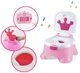 Pierwszy nocnik dziecięcy Woopie Baby 3w1 z muzyką – Krzesełko Podest (46033) (5904326946033) - obraz 2