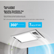 Обогреватель для ванной комнаты NVC Wind And Heat, двухъядерный механический, с интегрированной системой отвода теплого воздуха, модель Y412, для ванной и туалета. - изображение 8