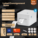 Термопринтер этикеток HPRT D35BT, 80 мм, USB/Bluetooth, этикетки со штрихкодом, наклейки с QR-кодом, неклейкая печать для супермаркетов, этикетки для молочного чая, ценники на продукты питания, белая версия с Bluetooth. - изображение 1