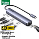 Док-станция расширения UGREEN Type-C, HDMI-концентратор, USB-разветвитель, функция зеркального отображения экрана 4K60 Гц, преобразователь сетевых портов, Ethernet-адаптер, совместима с Apple MacBook Air/Huawei Lenovo. - изображение 1