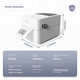 Термопринтер этикеток Deli DL-720W (НОВЫЙ) для экспресс-доставки, складской логистики, учета основных средств, коммерческой офисной печати (80 мм), печати штрихкодов на самоклеящихся этикетках, мобильная версия с Bluetooth. - изображение 4