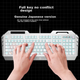 Механическая клавиатура и мышь EWEADN TK900, игровой проводной комплект для настольного компьютера, ноутбука, офиса, клавиатура, мышь, гарнитура, три предмета, функциональные ручки, 104 клавиши, синие переключатели, периферийные устройства для PUBG. - изображение 5