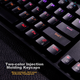 Дротова механічна клавіатура Lenovo K104 із синіми перемикачами та RGB-ефектами підсвічування, сумісна з Lenovo Legion R9000P/Y7000 для ігор та офісного використання, 104 клавіші, клавіатура PUBG, чорно-сині перемикачі - зображення 3