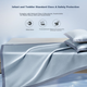 Luolai Home Textiles Дитячий килимок A-Class Ice Silk [Можна прати в пральній машині] Антибактеріальний та стійкий до кліщів охолоджувальний килимок, комплект із двох предметів, синій, 120*200 см - изображение 6