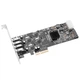 Плата расширения MOGE PCIE X4, USB 3.0, 4 порта, модель MC2025 - изображение 2