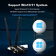 EDUP EP-9651 Pro AX210 Двухдиапазонный беспроводной WiFi-приемник 5G, встроенная сетевая карта Wi-Fi 6 для настольного компьютера, 5374 МБ + Bluetooth 5.3 Two-I - изображение 5