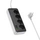 Сетевой удлинитель HOCO AC22 Sunlight 4 розетки + USB/Type-C PD30W 3M Black - изображение 3