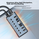 USB-концентратор SAMZHE USB 3.0, высокоскоростная док-станция расширения, концентратор для жесткого диска ноутбука, клавиатуры и мыши, 7-портовый удлинительный кабель для концентратора, 1 метр HB307 - изображение 4