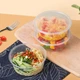 Одноразовые круглые прозрачные пластиковые ланч-боксы Temeiju с крышками, прочные контейнеры для еды на вынос, 300 комплектов, объем 750 мл. - изображение 1