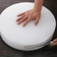 Круглая разделочная доска Quanshi 45*10 см, многослойная, из полиэтилена, для разделки мяса и овощей, коммерческая разделочная доска для мясников, доска для разделки костей, белая. - изображение 6