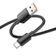 Кабель Hoco X96 Hyper 27W charging data cable USB-A to Type C 3A 100 см Black - зображення 2