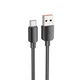 Кабель Hoco X96 Hyper 27W charging data cable USB-A to Type C 3A 100 см Black - зображення 3