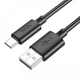 Кабель Hoco X88 Gratified charging data cable USB-A to Type C 3A 100 см Black - изображение 1