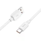 Кабель Hoco X96 Hyper 27W charging data cable USB-A to Type C 3A 100 см White - зображення 1