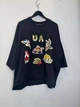 Женский свитшот oversize "Кобзар" с вышивкой и боковыми карманами Modna KAZKA MKNK5678 - 42/44, Чорний - изображение 2