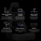 Fotel gamingowy Anda Seat Kaiser 3E XL Light Blue Fabric (AD23YC-XL-09-E-CF-E01) - obraz 11