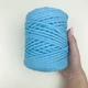 Шнур кручений для макраме YarnArt macrame rope 5мм яскраво-блакитний 500г (№763) - изображение 1