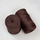 Шнур плетений з люрексом YarnArt macrame cotton Lurex 2мм шоколад люрекс срібло №736 - изображение 2