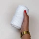 Шнур плетений з люрексом YarnArt macrame cotton Lurex 2мм білий люрекс веселка №721 - изображение 4