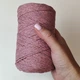 Шнур плетений з люрексом YarnArt macrame cotton Lurex 2мм троянда люрекс срібло №743 - изображение 4