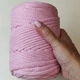Шнур плетений YarnArt macrame cord 5 мм с сердечником для макраме рожевий №762 - изображение 4