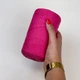 Шнур плетений YarnArt macrame cotton 2мм яскраво-рожевий (№803) - изображение 5