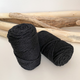 Шнур кручений YarnArt macrame rope 3мм чорний 250г (№750) - зображення 2