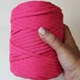 Шнур плетений YarnArt macrame cord 5 мм с сердечником для макраме яскраво-рожевий (№803) - изображение 5