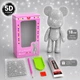 Фигурка для выкладки стразами Алмазная мозаика ColorArt Мишка 5D серебряный 18см + Подарок лак для покрытия - изображение 2