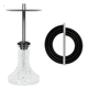 Кальян Storm Mini Cristal Glass Clear 41см на уплотнителе из нержавеющей стали с кристалической колбой - изображение 1
