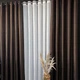 Легкие льняные шторы на люверсах ALBO темно-шоколадные 200×260 см, комплект 2 шт. (SH-LM1-14) - изображение 6