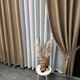 Легкие льняные шторы на люверсах ALBO кофейные 200×260 см, комплект 2 шт. (SH-LM1-20) - изображение 5