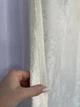 Шторы жаккардовые "песок" бежевые c белым шифоновым тюлем ALBO (SHTN-C33-1) - изображение 5