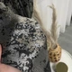 Готовые жаккардовые шторы, мармур Серо-кофейного цвета, с тюлем (SHTN-K3-6) - изображение 3