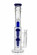 Бонг стеклянный Medusa Double Blue с перколятором и льдом 39 см - изображение 1