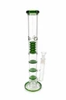 Бонг стеклянный Triple 2 Green с Honeycomb и льдом 41 см - изображение 1