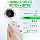Портативний турбо вентилятор 3в1 з LED дисплеєм та USB-C зарядкою - ручний, настільний та на шию - 5 швидкостей потоку повітря, складаний міні вентилятор для дому, подорожей, кемпінгу та пляжу, Білий - изображение 2