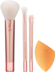 Набір пензлів та спонж для макіяжу Real Techniques Midi Moment Brush + Sponge Set - изображение 2