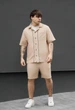 Літній комплект сорочка + шорти Staff yah beige XS беж - зображення 5