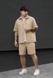 Літній комплект сорочка + шорти Staff rid beige XS беж - зображення 1