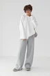 Спортивные штаны палаццо с накладным карманом Lurex Серый M (7117) - изображение 3
