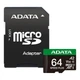 Карта памяти ADATA 64GB microSD class 10 UHS-I U3 V30 A2 Speed Plus (UD64GUI3V30A2SP-RA1) - изображение 1