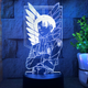 Акриловый 3D Светильник RGB Атака Титанов Титан Леви Attack on Titan Levi 18 см - изображение 1