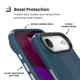 Чехол Speck Presidio2 Grip ClickLock для iPhone 17 Air Deep Sea / Silver Metallic / Spell Blue with MagSafe (150968-3261) - изображение 4