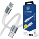 Кабель 3mk Hyper Cable N-SERIES USB-C to USB-C 2m PD 3.0 QC 3.0 20V/5A 100W Белый (5903108740760) - изображение 1