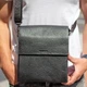 Мужская кожаная сумка через плечо BEXHILL TD-18621 — мессенджер планшет 23x26x6 черная - изображение 8