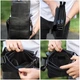 Мужская кожаная сумка через плечо Tiding Bag 48450 — компактный мессенджер с клапаном, 2 отделения, барсетка 21×23×5.5 черная - изображение 5