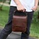 Мужская сумка через плечо Tiding Bag TD-81020 коричневая — кожаная барсетка мессенджер 24×20×6 - изображение 8