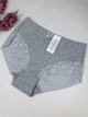 Высокие хлопковые слипы с кружевом 90959, 3XL (ОБ 120-130), Серый - изображение 1