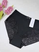 Высокие хлопковые слипы с кружевом 90959, XXL (ОБ 110-120), Черный - изображение 2